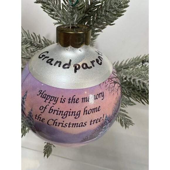 Hallmark Keepsake Glass Ornament "Memories Of Christmas" 1998 Bringing Home Tree - Picture 3 of 8